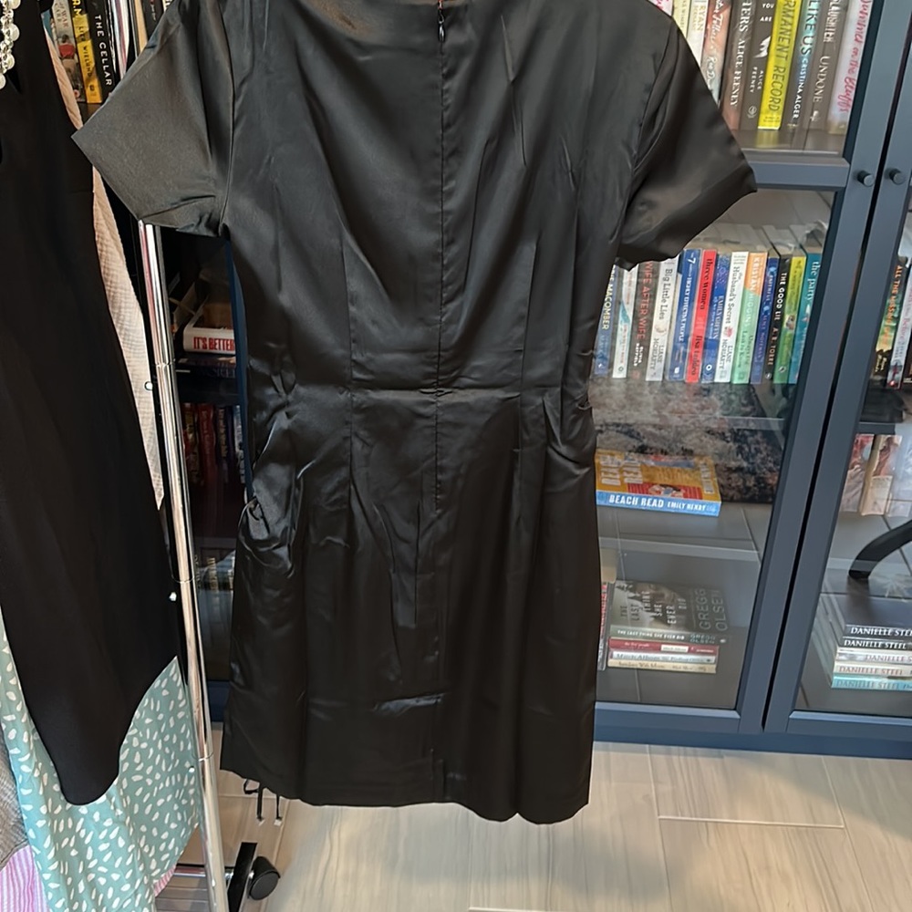 NWT Newport News shiny black dress - Picture 5 of 6